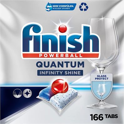 Finish Quantum Infinity Shine Spülmaschinentabs Geschirrspüle Gigapack 166 Tabs