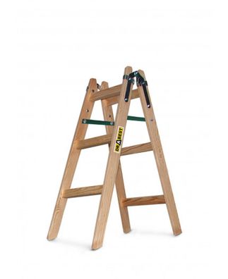 Stehleiter Malerleiter 2x3 Sprossen Holz Doppelleiter