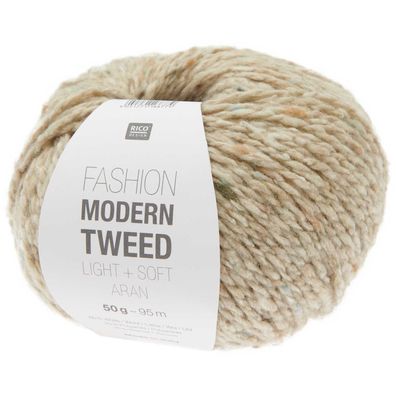 50g Fashion Modern Tweed Light & Soft Aran - leichte, weiche Tweedwolle