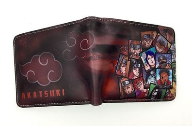 Naruto bunter Druck kurze Brieftasche tragbare Bifold Geldbörsen Coin Purse#02