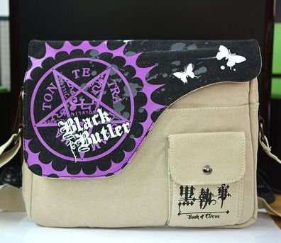 Anime Black Butler Umhängetaschen Herren Damen Schultertasche Schülertasche