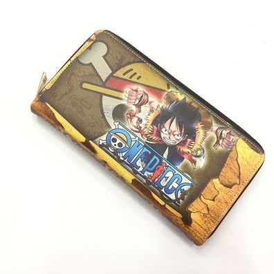 Anime One Piece Bunte Graffiti lange Brieftasche tragbare Geldbörsen Card Purse
