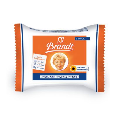 Brandt der Markenzwieback gebacken mit Sonnenblumenöl 50 x 2er