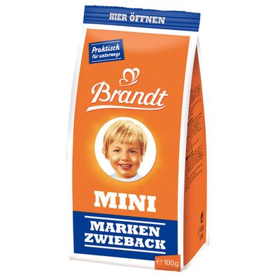 Brandt Mini Marken Zwieback Klassik ohne künstliches Aroma 100g