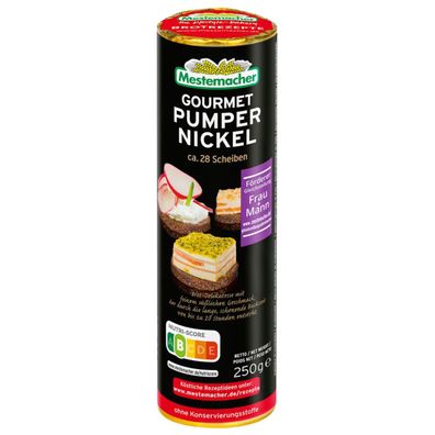 Mestemacher Gourmet Pumpernickel Rolle süßlicher Geschmack 250g