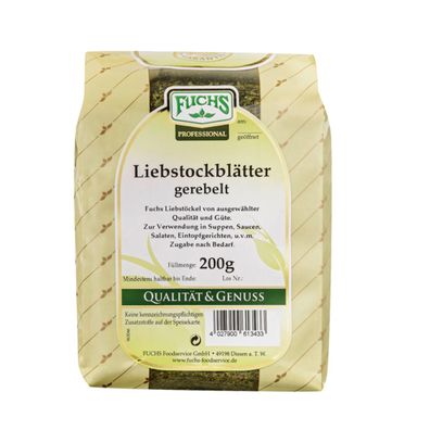 Fuchs Professional Liebstöckelblätter gerebelt Maggikraut 200g