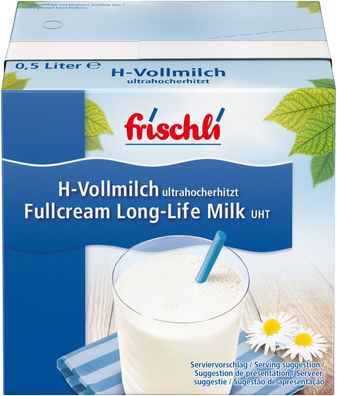 Frischli H-Milch 3,5% Genuß mit wertvollem Calcium und Eiweiß 500ml
