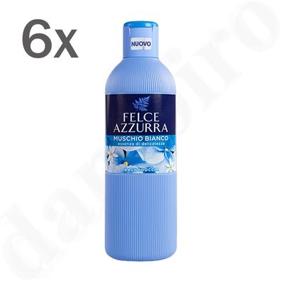 Paglieri Felce Azzurra Badeschaum muschio bianco - weißer Moschus 6x 650 ml