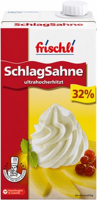 Frischli H Schlagsahne perfektes Aufschlagvolumen mit Geschmack 1000g