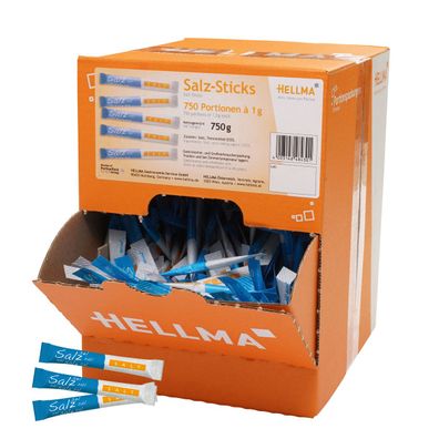 Hellma Salz Sticks 750 Portionen Stäbchen Format Portionssalz 750g