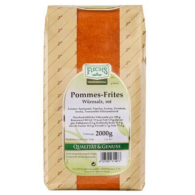 Fuchs Professional Pommes Frites Salz rot Groß Gebinde 2000g