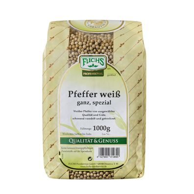Fuchs Professional Pfeffer weiss ganze Pfefferkörner spezial 1000g