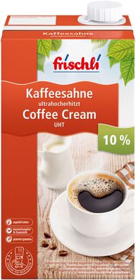 Frischli Kaffeesahne 10% für einen großen Kaffeegenuß für Großverbraucher 1000g