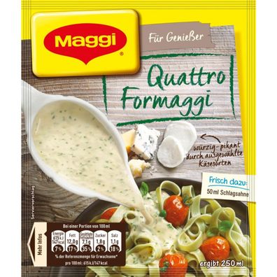Maggi Für Genießer Quattro Formaggi würzig pikante Käse Sauce 42g
