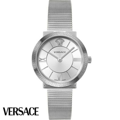 Versace VEVE00419 Glamour Lady weiss silber Edelstahl Armband Uhr Damen NEU