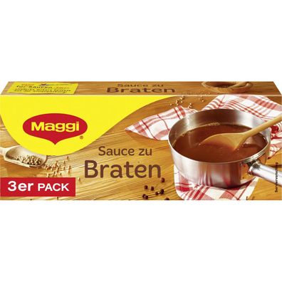 Maggi Sauce zum Braten 3er Pack individuelle dunkle Sauce 60g