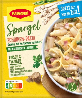 Maggi Fix Spargel Pasta mit Schinken