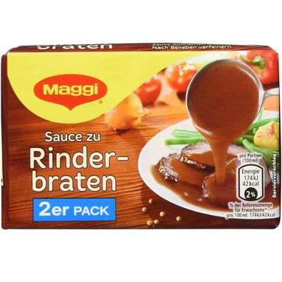 Maggi Sauce zu Rinderbraten für Fleischgerichte 58g 2er für 2x 250ml