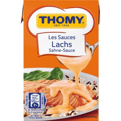 Thomy Les Sauces Lachs Sahne Sauce helle Soße für Fisch 250ml