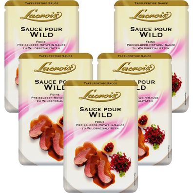 Lacroix Sauce pour Wild klassische Sauce zu Wildfleisch 150ml 5er Pack