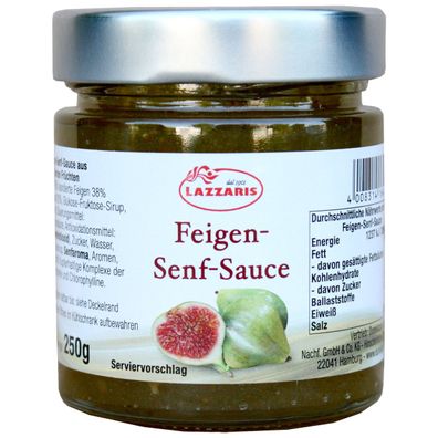 Lazzaris Feigen-Senf-Sauce 250g
