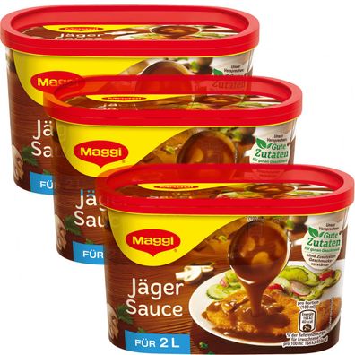 Maggi Jäger Sauce ideal für Schnitzel Braten und Steaks 200g 3er Pack