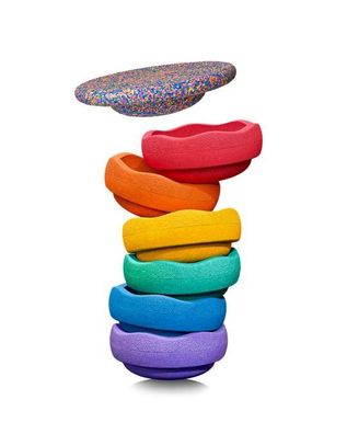 Stapelstein Rainbow classic 6 + 1 Stapelstein Board confetti