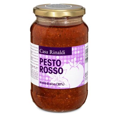 Rote Pesto im Glas mit getrockneten Tomaten in Olivenöl 500gr