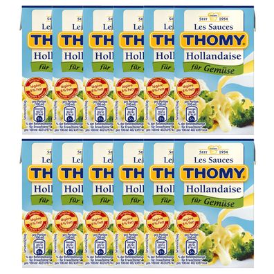 Thomy Les Sauces Hollandaise für Gemüse Fett reduziert 250ml 12er Pack