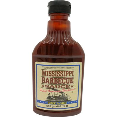 Mississippi Sweet Barbecue Grillsauce mild leicht süßlich 440ml