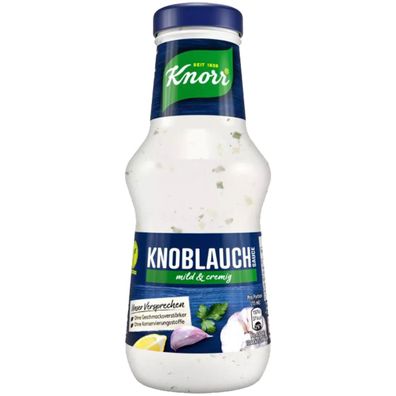 Knorr Knoblauch Sauce mild cremig perfekt zu gegrilltem 250ml