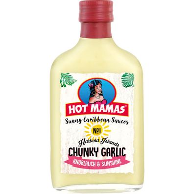 HOT MAMAS Sunny Caribbean Chunky Garlic Sauce Knoblauchsoße 195ml