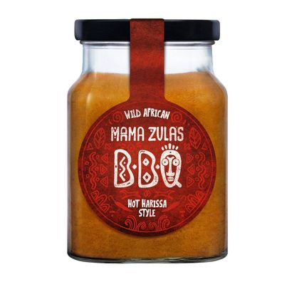 Mama Zula Wild African BBQ Sauce Hot Harissa Style im Glas 320ml