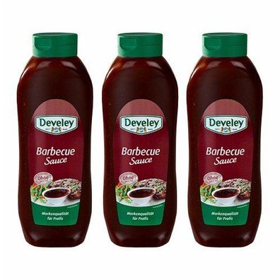 Develey 'Barbecue Sauce' Salsa Barbecue 875 ml 3er Pack