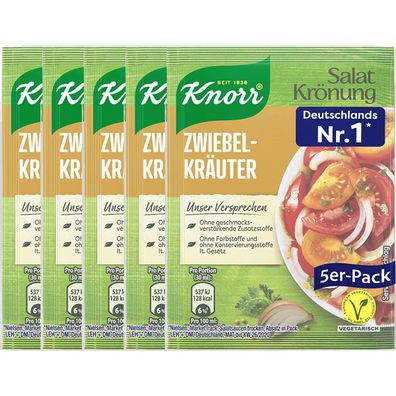 Knorr Salatkrönung Zwiebel Kräuter feines Dressing 5x 8g 5er 5er Pack