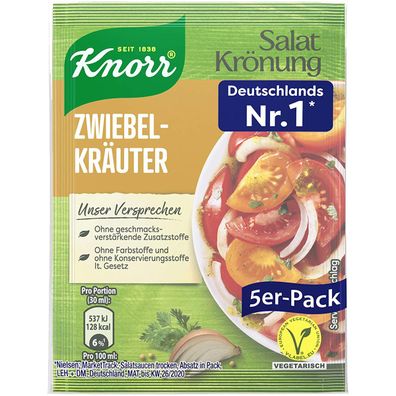 Knorr Salatkrönung Zwiebel Kräuter feines Dressing 5x 8g 5er