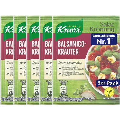 Knorr Salatkrönung Balsamico Kräuter Salatdressing 5x 11g 5er 5er Pack