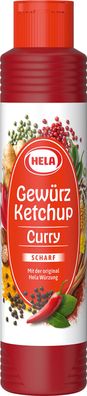 Hela Gewürz Ketchup Curry scharf mit Pfeffer Chili und Paprika 500ml