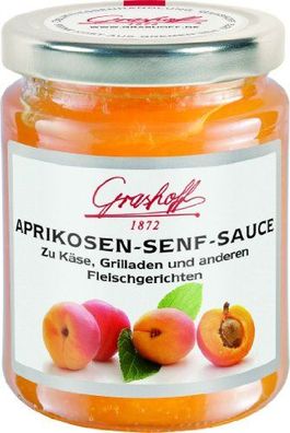 Grashoff Aprikosen Senf Sauce für Fleischgerichte 200ml 3er Pack