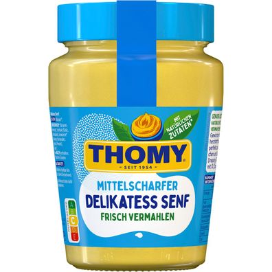 Thomy Delikatess Senf mittelscharf der Klassiker im Glas 250ml