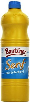 BAUTZ'NER Mittelscharfer Senf, 4er Pack (4 x 1 l)