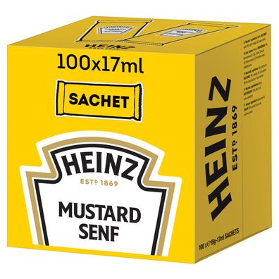 Heinz Mustard Senf mittelscharf Portionsbeutel 100x17ml 1700g