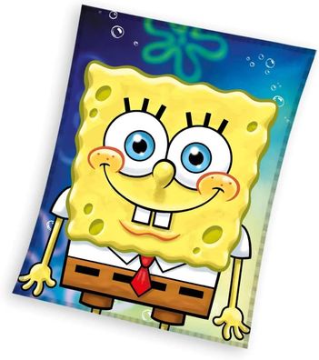 Spongebob weiche Decke für Kinder 110 x 140 cm Kuscheldecke (Gr. N/ A)