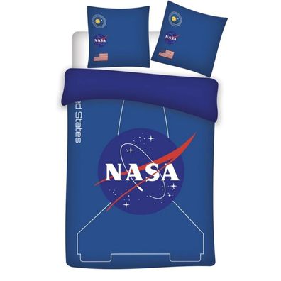NASA Bettwäsche - weiche 140 x 200 cm Decke und Kissen (Gr. N/ A)