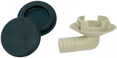 Kondensatablaufset - Stopfen und Ablauf für 16mm Schlauch | Durchmesser Bohrung 19mm