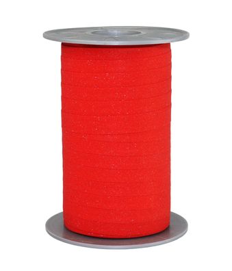 Präsent Ringelband Poly Glitter 100-m-Spule 10 mm signalrot