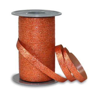 Präsent Ringelband Poly Glitter 100-m-Spule 10 mm bronze