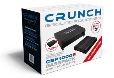 Crunch CBP1000F Basspack Downfire-Bassreflex, 1000 Watt 4 Kanal Verstärker + SUB
