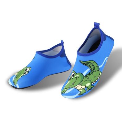 Kinder Barfuß Wasserschuhe Cartoon Krokodil Schwimmschuhe Trocknende Strandsocke