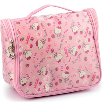 Cute Hello Kitty Makeup Tasche tragbare Reise Kulturtasche Kosmetiktasche